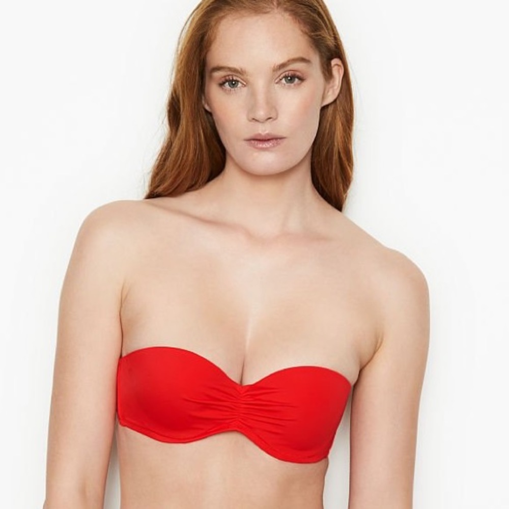 PINK VS Strapless Push Up Bandeau Swim Bikini Top